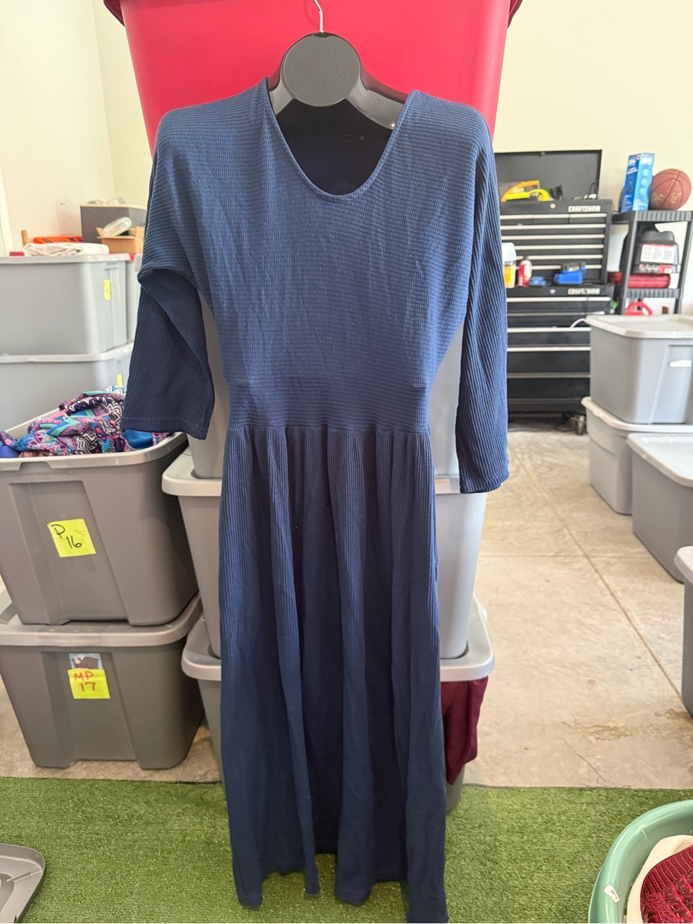 Simple Navy Blue Maxi Dress p16